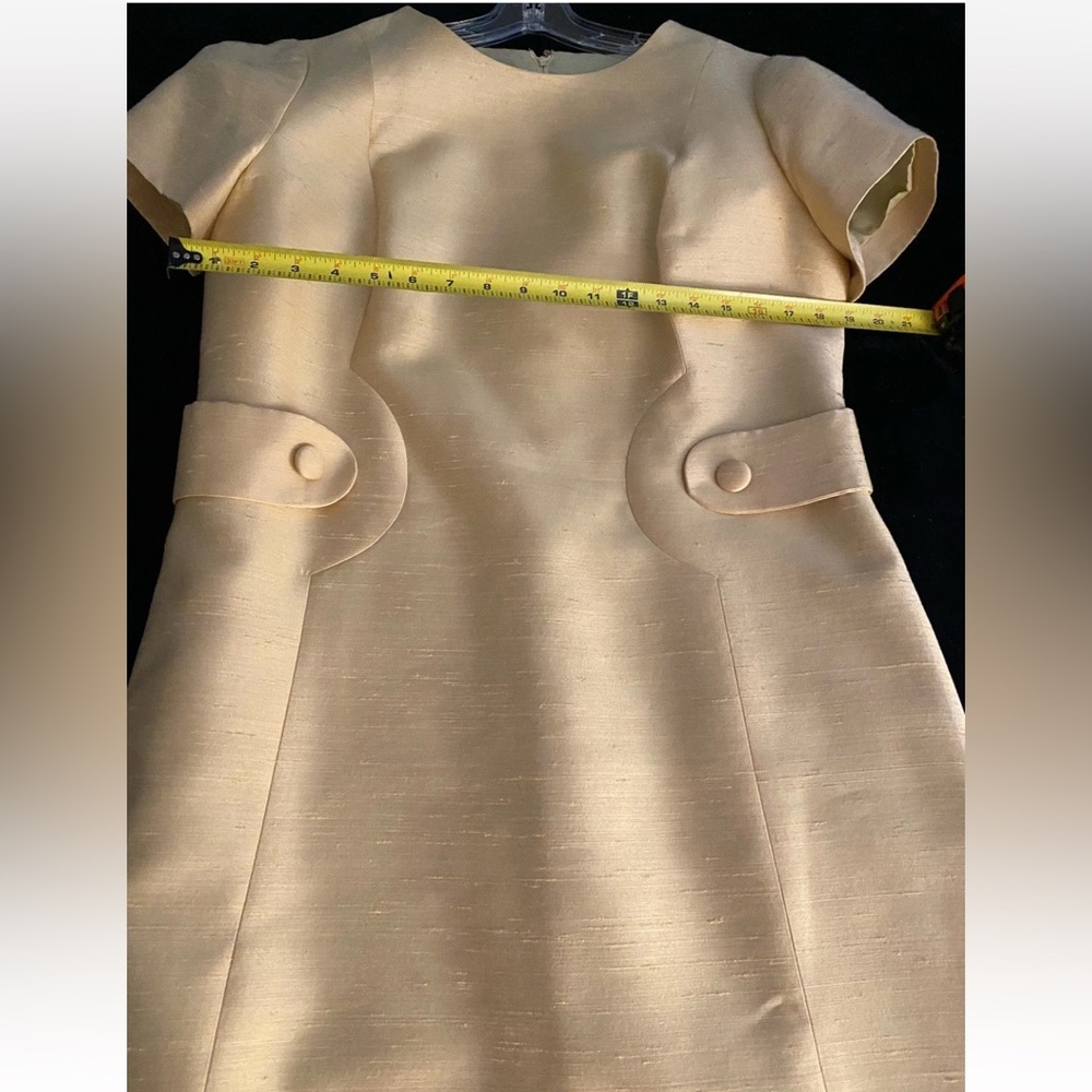 Vintage 1960s Ivory Silk Dress & Coat Set Jackie O Style Nordstrom Designer - Picture 11 of 14